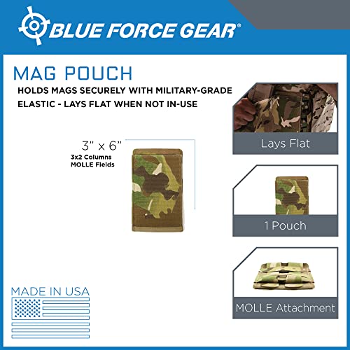Blue Force Gear Molle Mag Pouches, Single Magazine Pouch, Airsoft Magazines Small Pouches - 3.5 X 5.5 X .13 Inches (Black) #TOP1