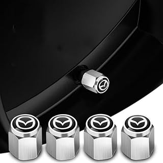Essai à long terme du Mazda CX-50 Hybride 2025, partie 3 : Est-ce un choix judicieux ? 3 4Pcs Bouchons de Valve de Pneu pour Mazda CX-50 Hybrid 2025, Résistant Corrosion Aluminium Couvre Valve Anti Poussière avec Joint Caoutchouc,Silver