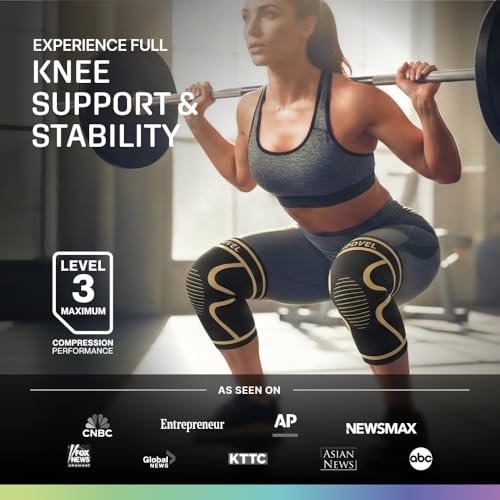Image of Modvel 2 Pack Knee Brace for Women - Knee Support for Walking, Knee Compression Sleeves for Pain Relief, Knee Sleeves for Women, Knee Brace for Sports, Workouts & Arthritis