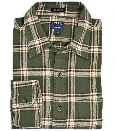 J.Crew Mercantile Men's Classic-Fit Long-Sleeve Flannel Plaid Shirt