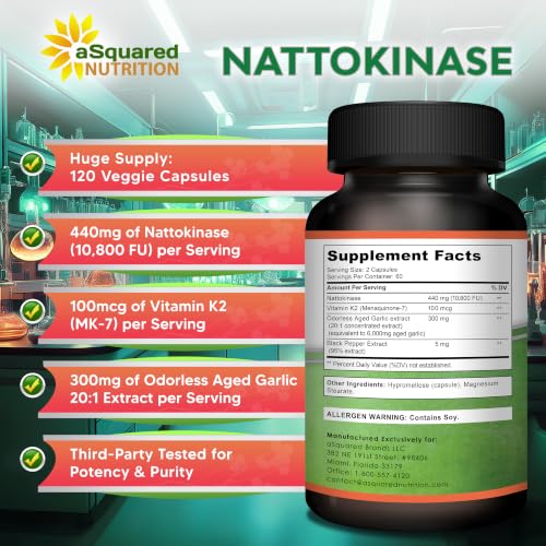 aSquared Nutrition Nattokinase with K2