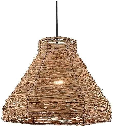 Lampe suspendue rotin authentique | Luminaire bohème fait main