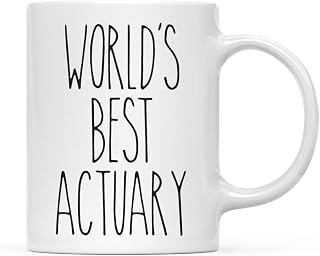 World's Best Actuary Rustic Kitchen Cup - 11oz Ceramic, Microwave Safe for Coffee/Tea, Thank You Gift for Actuaries/Insurance Staff