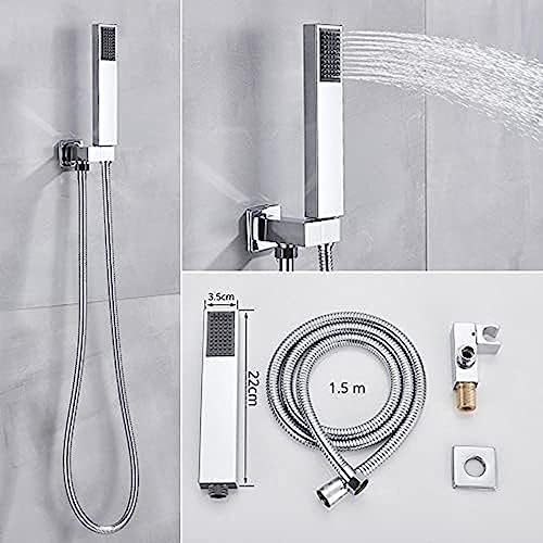 Ensemble de douche chrome 3 voies avec mitigeur de bain mural complet