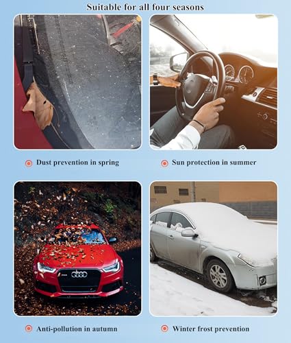 Image of Car Cover Against Hail, Windshield Protector, Thicken Cover for SUV, Hail Blanket, Dustproof Snowproof for Sedan and Hatchback (Black, Sedan)