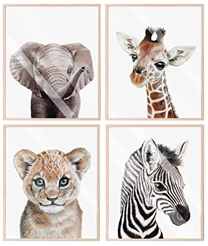 Image of Safari Nursery Decor, Baby Safari Nursery Decor, Nursery Wall Decor, Nursery Safari Decor Nursery, Baby Decor, Jungle Decor, Nursery Wall Art, Baby Wall Decor, Jungle Nursery Decor Set of 4, 8"X10"