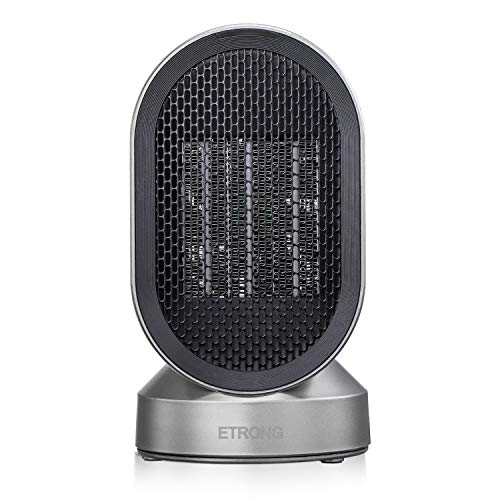 ETRONG Ceramic Space Heater, Electric Portable Fan Heater with Quick-heat,Mute Design,Tip-over protection for Home Office Low Energy