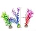 CBTONE 10 Pack Artificial Aquarium Plastic Plants, Artificial Aquatic Plants Assorted Color Aquarium Plants Plastic Fish Turtle Tank Decorations Ornament Home Décor Plastic