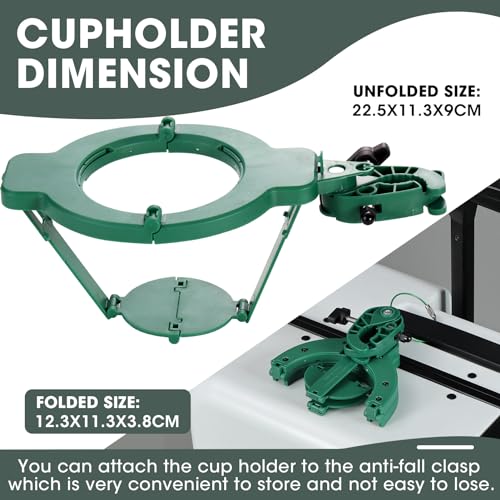 Image of Luggage Cup Holder Perfect for Starbucks Coffee Cups, Fits All 4-Wheeled Suitcases and Made of ABS Material for Easy Cleaning, Great Travel Essentials for Flying and Travel Accessory Gifts - Green
