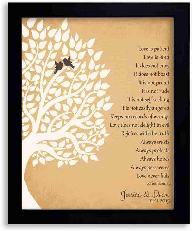 8x10 Framed Art Print - Personalized Gift for Parents How Could We Possibly Thank You Enough Mother of Groom or Bride Family Wedding Poem Tree - With Solid Wood Frame & Gift Wrapping LTC-P1131