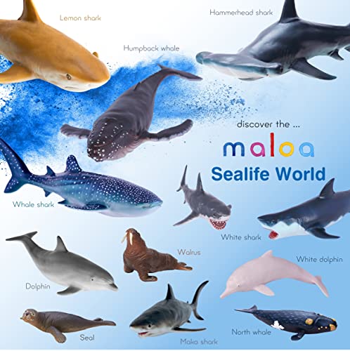 Maloa™ Dolphin Toy Hand-Painted + Ebook, Large Dolphin Figurine 9.2 Inch, Realistic Dolphin Toy, Animal Toys For Children, Realistic Animal Figures From 3 Years Up #TOP7