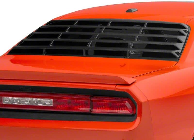 Rear Window Louvers | Retro Fastback Style ABS Rear Window Cover | Lift-Off One-Piece Design with Easy No-Drill Installation | Compatible with 2008–2023 Dodge Challenger
