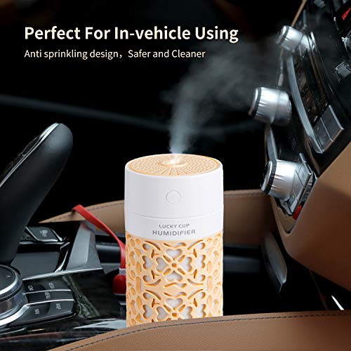 Portable Humidifiers Car Humidifier Cool Mist Humidifying For Kids Rooms Travel Office Bedroom With High And Low Mist Settings 7 Colors Night Light Auto Shut-Off 250Ml #TOP4
