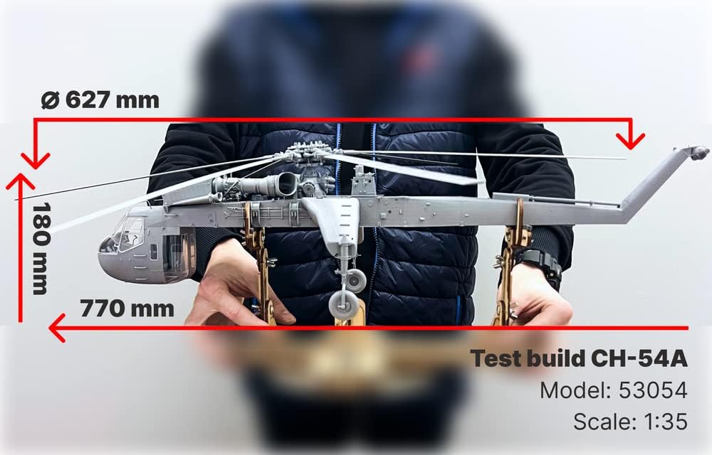 ICM 53054 — Sikorsky CH-54A Tarhe, US Military Heavy Helicopter Model Kit — Plastic Model Kit in 1:35 Scale — Highly-Detailed Replica of the Original Sikorsky CH-54A Tarhe