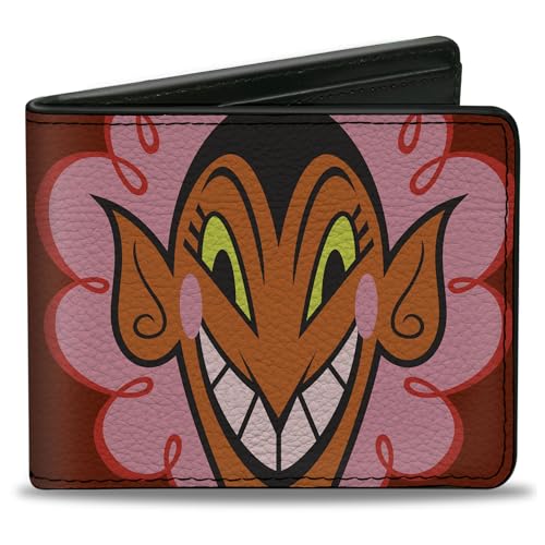 Buckle-Down Warner Bros. Animation Wallet, Bifold, The Powerpuff Girls HIM Face Close Up Red, Vegan Leather