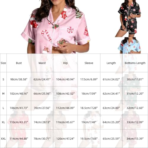 Christmas Pajamas Women Short Sleeve Two Piece Loungewear Cute Printed Set - image 4