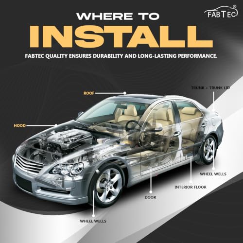 Image of FABTEC Car Damping Sheet 81.2X45.7 CM with 3.0mm Thickness |Sound & Heat PROOFING Car Sound Deadening Material Sound Insulation Premium Sound & Heat Insulation Mat Design(Black, Set of 5)