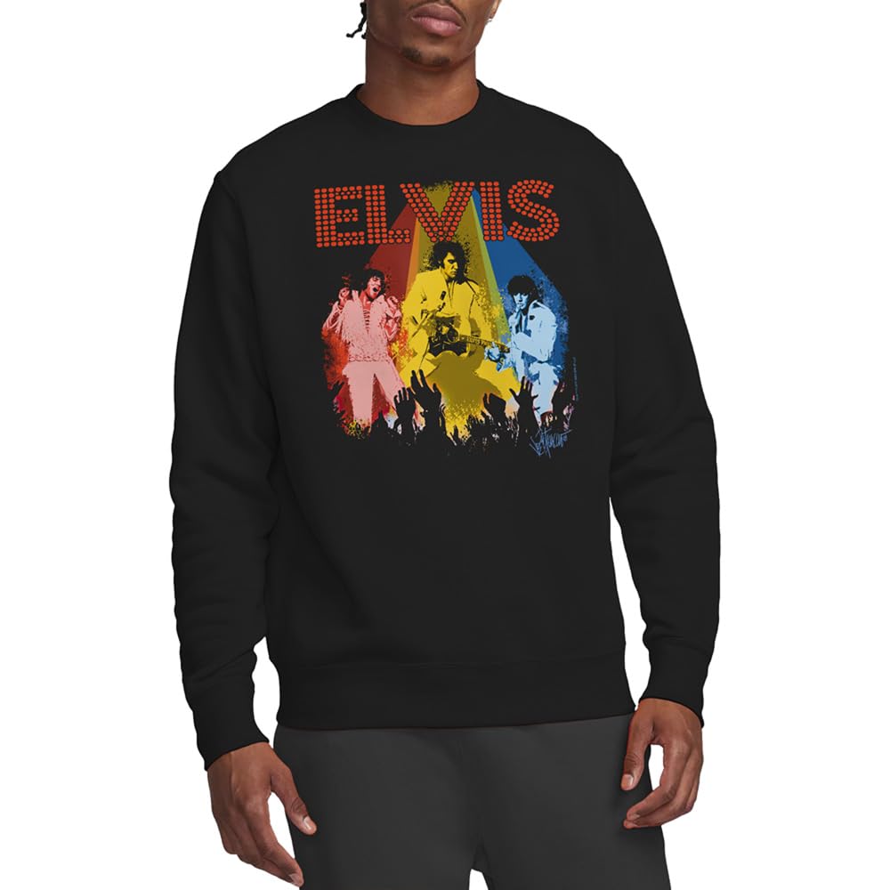 Elvis Presley Vegas Remembered Unisex Sweatshirt, Black, Small