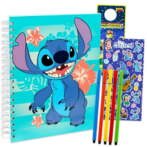 Stitch Sketchbook Set - Bundle of Doodle Book, Markers, Stickers,