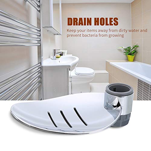 Entweg - Chuveiro Caddy Prateleira Escova de Sabão Chuveiro Bandeja de Higiene Pessoal Escorredor Pr