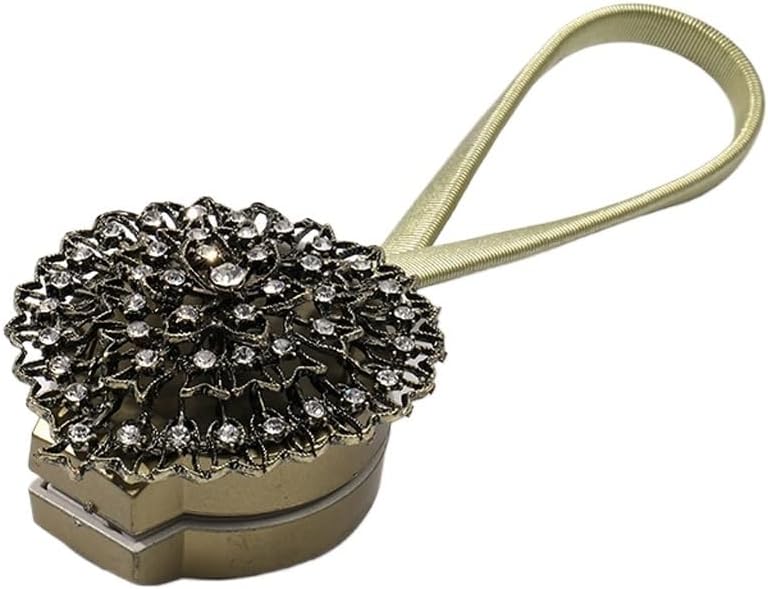 FMURY Magnetic Curtain Buckle Stretch Curtain Binding Rope No Installation of Curtain Clip(Bronze)