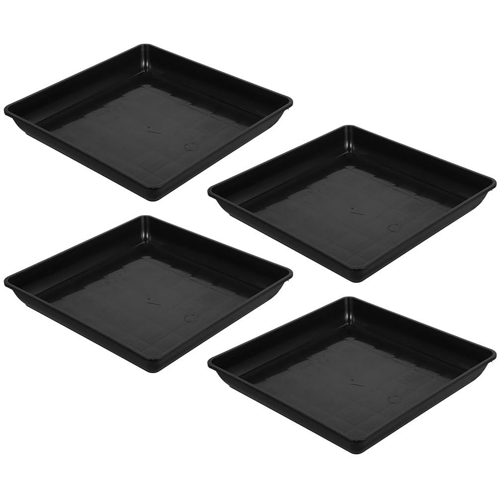 BESPORTBLE Square Plant Saucer: 4Pcs Plastic Plants Pot Saucers, 22CM Flower Pot Saucer, Garden Saucer for Plant Pots