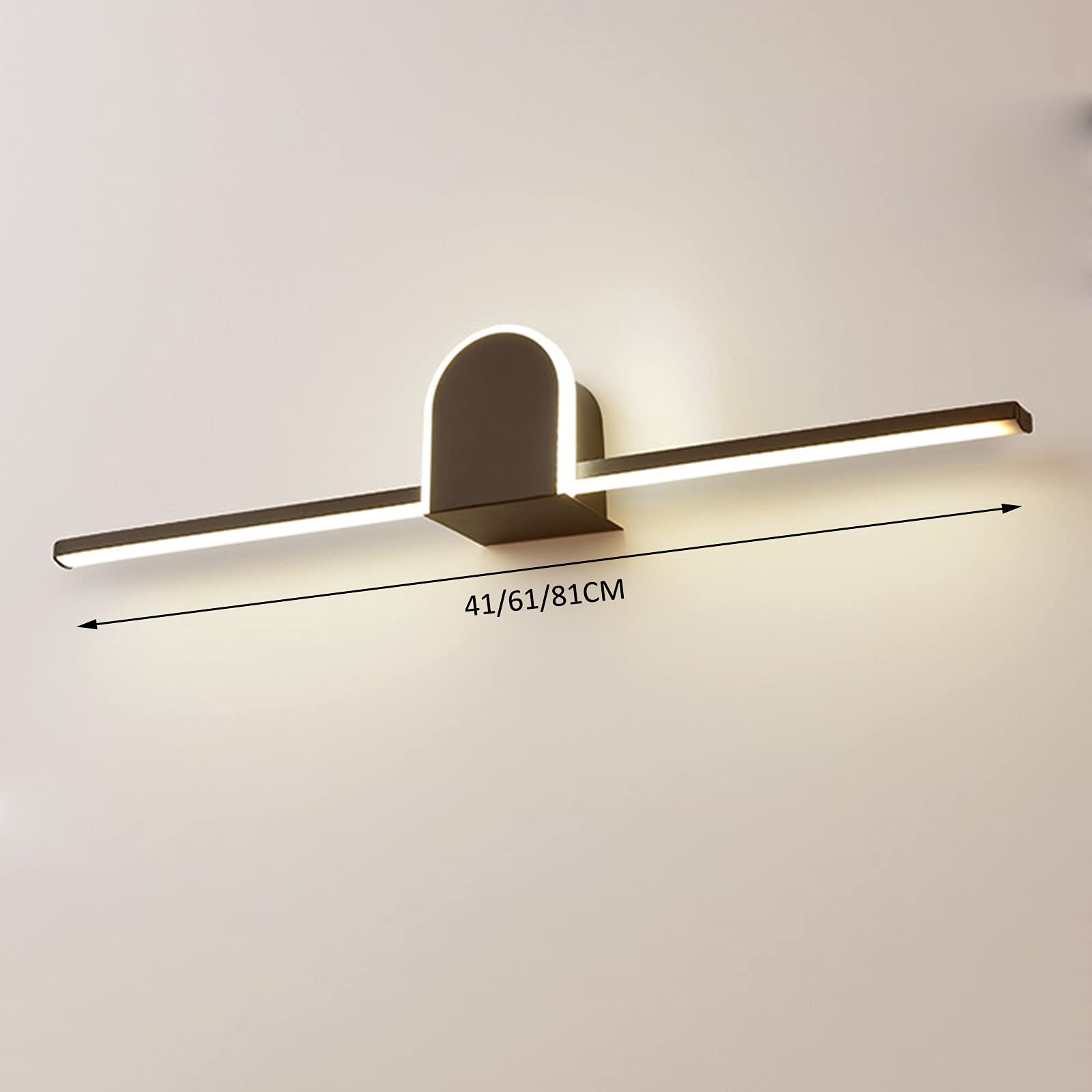 Höflichkeitsbeleuchtung Einfache LED Spiegel Frontlichter Europäischer und amerikanischer Stil Kreative Schwarz Home Wohnung Badezimmer Wasserdicht Nebel Kommode Make-up Wandleuchte