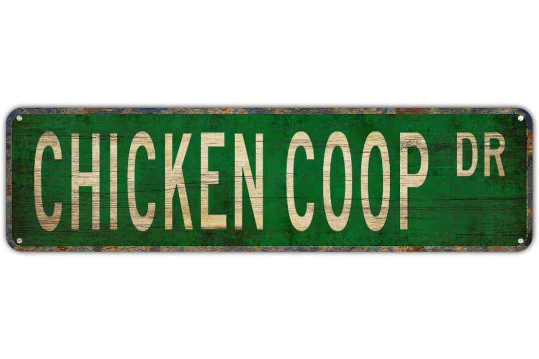 Chicken Coop Sign Chicken Coop Gift Retro Tin Sign Wall Decor 4x16 Inch