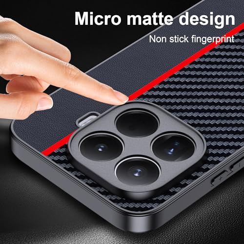 FDHYFGDY Hülle für Xiaomi 15T Pro Schutzhülle Case – Wasserdicht und Stoßfest – Handyhülle aus Carbonfaser Kompatible Xiaomi 15T Pro Case-Rot und Schwarz