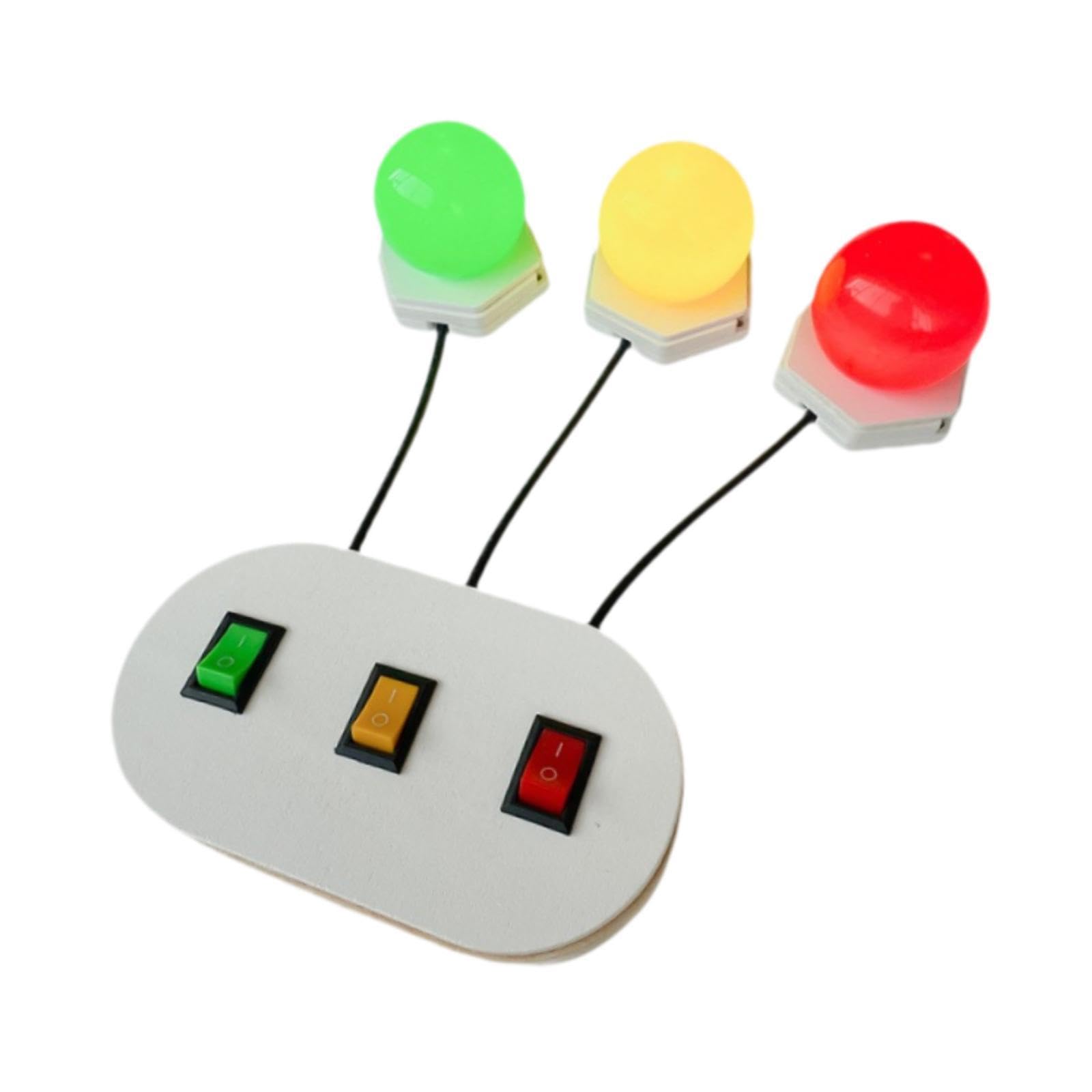 Sensory Activity Board with Light Switch, Early Childhood Education Accessory, Learning Toy with Three Colors, Gift Idea for, Style B