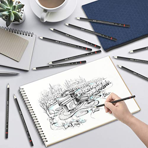 HomeMall-Drawing-Sketching-Pencils-Set-37-Packs-Art-Kit-with-Sketchbook-Draw-Pencils-Dual-Ended-Color-Pencil-Eraser-Sharpener-Pencil-Bag-for-Kids-Adults-and-Art-Beginners