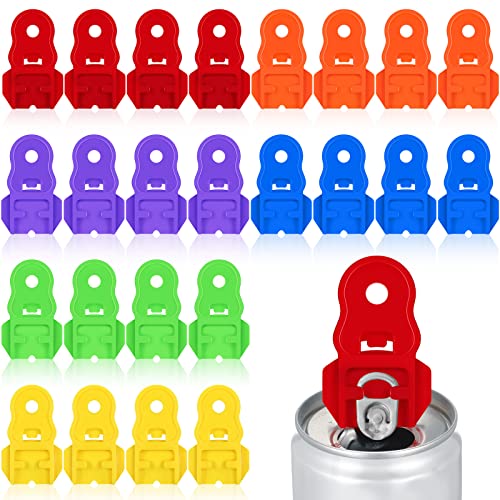 24 Pcs Colorful Manual Easy Can Opener Soda Protector Anti Bug And Fly Drink Shield Can Tab Opener Plastic Beverage Barricade For Family Protects Aluminum Drink Pop Beer Soda From Bees At Picnic Bbq #TOP14