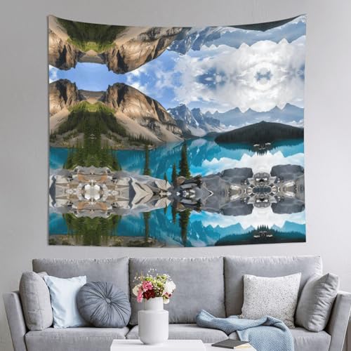 Tapisserie montagnes BLWSLC tenture murale tissu grand format 152x130