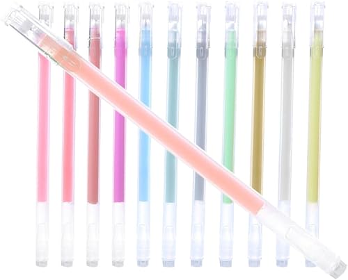 EXCEART Bolígrafos de pintura con purpurina, 24 unidades, 12 bolígrafos de gel coloridos, marcadores de pintura artística para tarjetas de