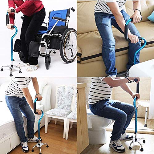 Regulowana aluminiowa laska do chodzenia dla seniorów - lekka, stabilna podpórka podczas podróży na świeżym powietrzu - zwiększa równowagę, mobilność i niezależność