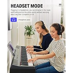 Donner Piano Numérique électrique 88 Touches Semi-lestées, Compact Clavier Touches lourdes Fullsize pour Débutant avec… - Les Beatles, Paul McCartney, John Lennon, RIngo Starr, George Harrison Donner Piano Numérique électrique 88 Touches Semi-lestées, Compact Clavier Touches lourdes Fullsize pour Débutant avec… – Image 5