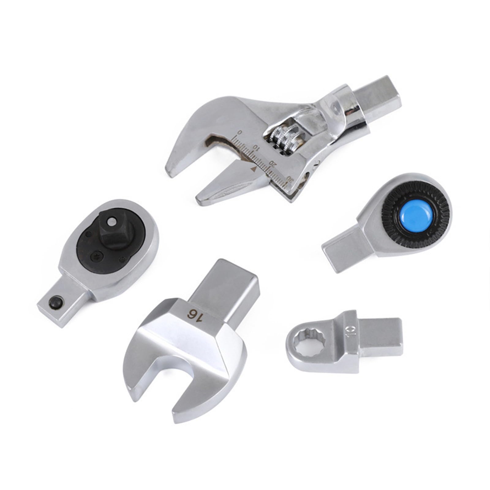Set Brugole Chiave dinamometrica Digitale Acciaio Bocca Aperta, Testa Intercambiabile, utensile Bici Auto Chiavi A Brugola