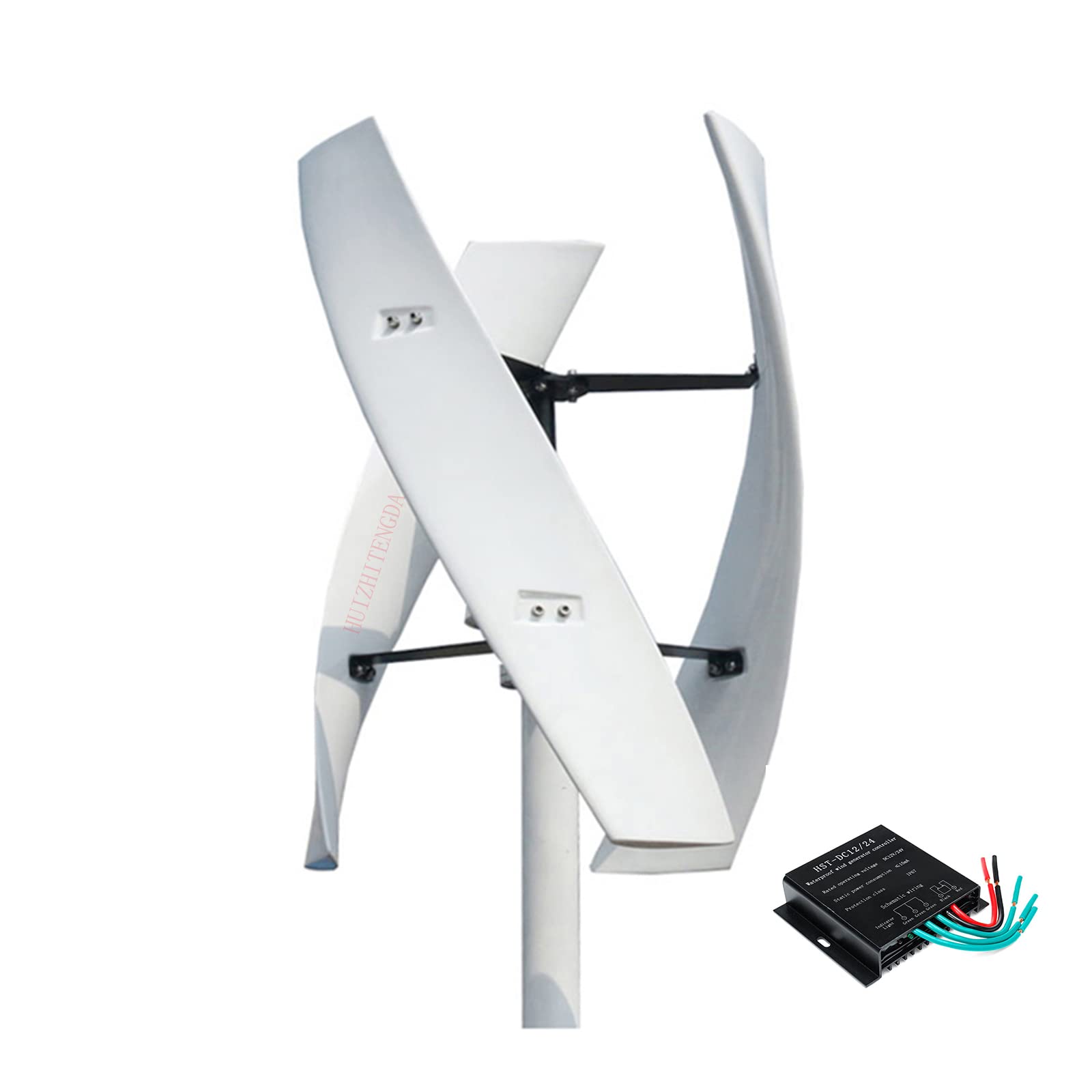 HUIZHITENGDA 4000W Low Noise Vertical Wind Turbine Generator Set, with Controller 12V 24V 48V Maglev Wind Turbine Generator for Home Or Streetlight Projects
