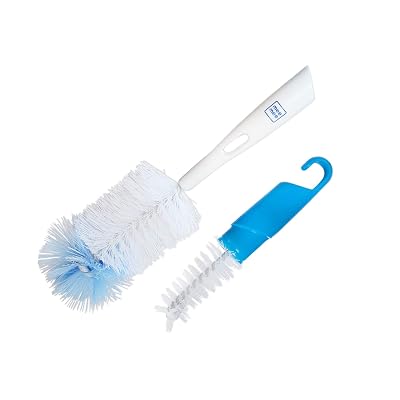 Mee Mee 360° Movable Silicone Bristle Baby Feeding Bottle & Nipple Cleaning Brush | Ergonomic Handle | Easy to Clean Bot