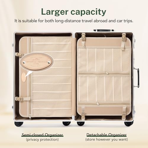 Image of universal trotter Vintage Luggage Set, Retro Trunk PU Leather Suitcases