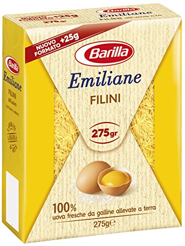 Barilla Le Emiliane Filini all'Uovo con Uova Fresche, Pastina per Minestre e Zuppe, 275g