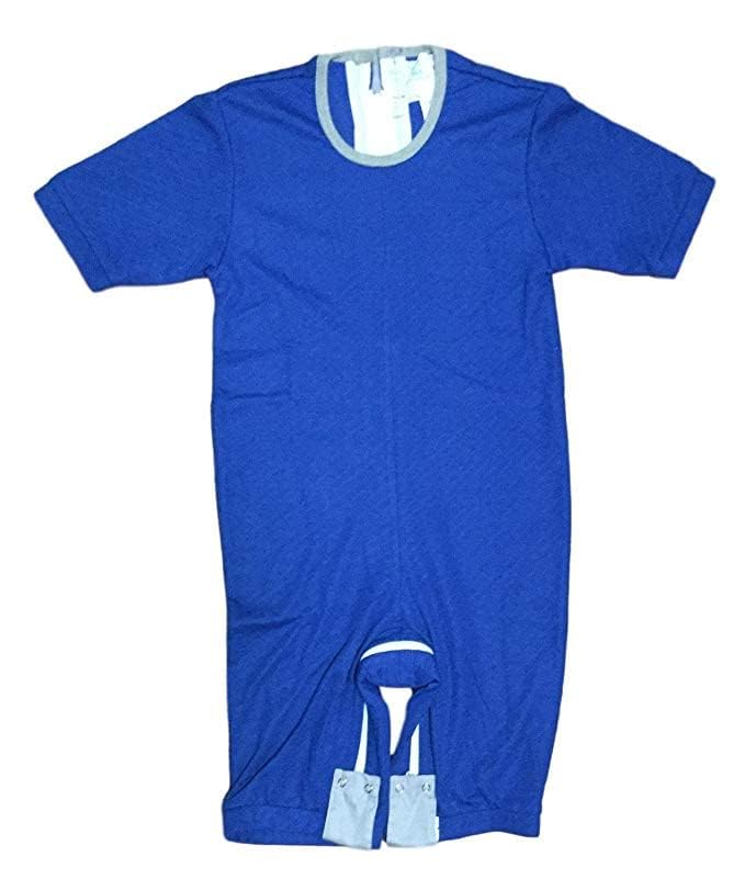 Benefit Wear Adult Anti-Strip Dignity Jumpsuit for Women and Men | Cotton Bodysuits with Inner Leg Zippers & Snaps