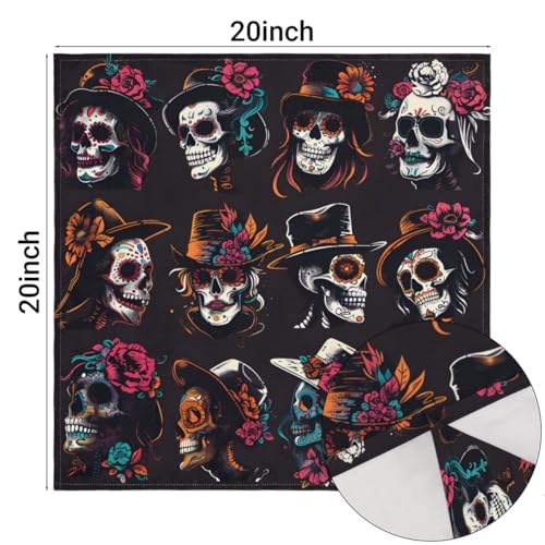 Servilletas de Tela Mexican Day of The Dead Set x4 miniatura 3
