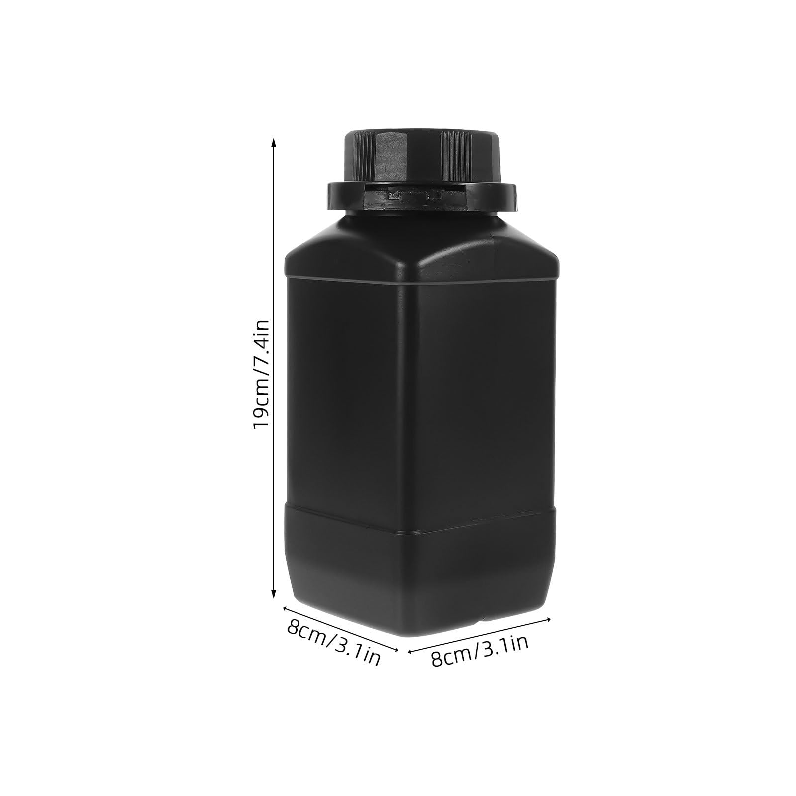 Healifty 6 Stück Weithals Laborreagenzflasche 1000ml Pe Schwarz