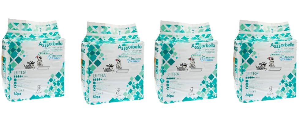 Generico TAPPETINO TAPPETINI PANNOLINI IGIENICO ULTRA ASSSORBELLO CLOREXIDINA PER CANE CANI DOG 60X90. 4 CONF X 50 PEZZI CADAUNO, IGN02