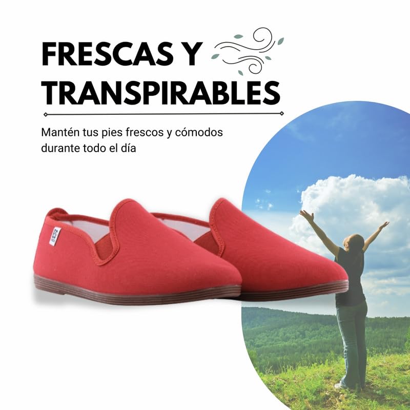 Zapatillas de lona Kung-Fu Escoolers E55 Rojo 37