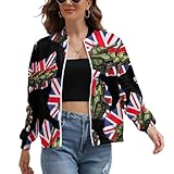 Tank British Flag WW2 Tanks Women's Zippered Jacket Long Sleeve Outwear Sweatshirts Jackets Fashion Fall Outfits S