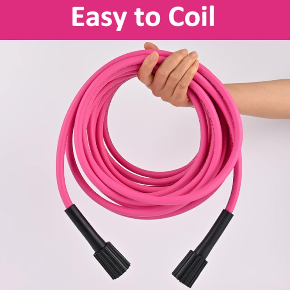 Tubo Flessibile per Idropulitrice da 10 M, 200 Bar, 2900 PSI, Tubo per Idropulitrice da 1/4", Prolunga per Autolavaggio, Attacco M22-Pin 14/15.