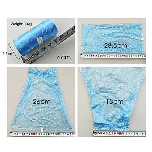 Honorall 15 Pcs Sacos de Cocô de Lixo de Cão de Estimação com Impressão Pegada Padrão Design Clean-u