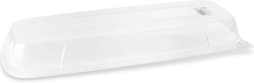 Miniatura 8 de Bandeja rectangular blanca para servir (paquete de 2) – Bandeja desechable de 17.5 pulgadas para aperitivos, frutas y platos para servir, bandeja